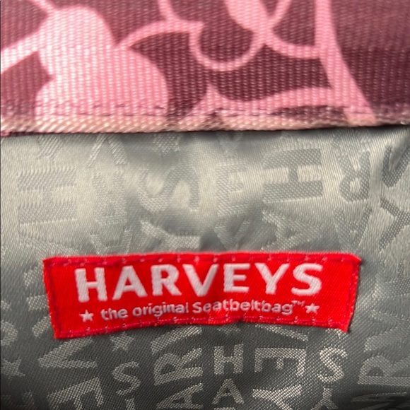 HARVEYS Seatbelt Classic Brown & Pink Leaf and Florals Shoulder Bag Vintage EC - Picture 11 of 17